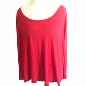 Free people oversized red top